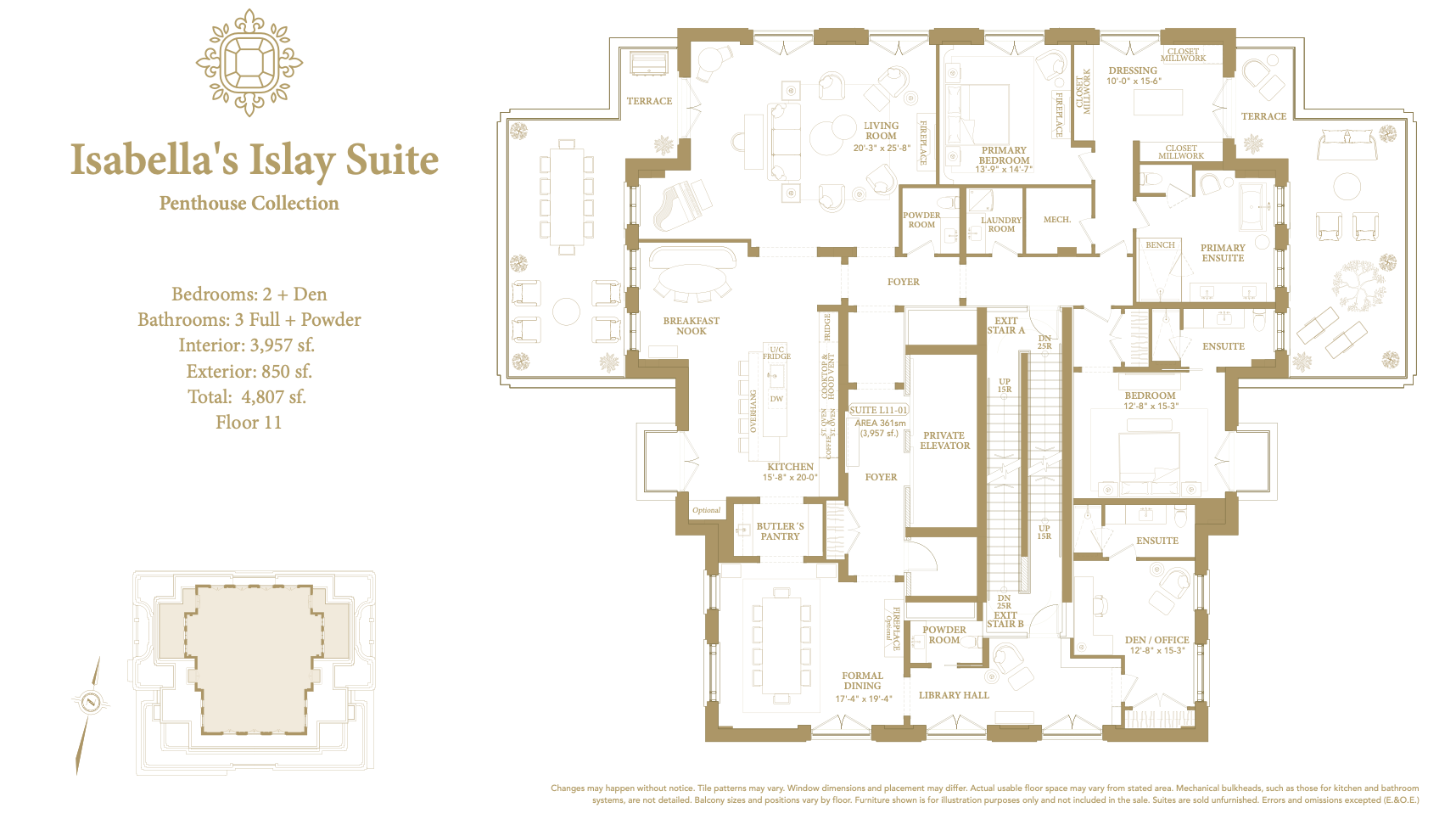 Isabella Islay suite floor plan 