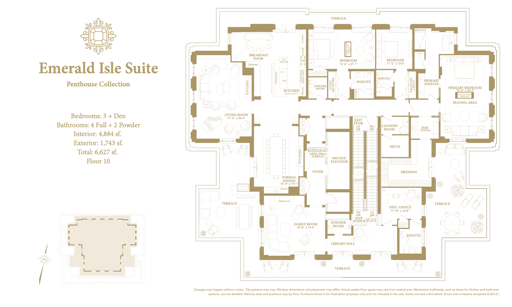 Emerald Isle Suite floor plan 