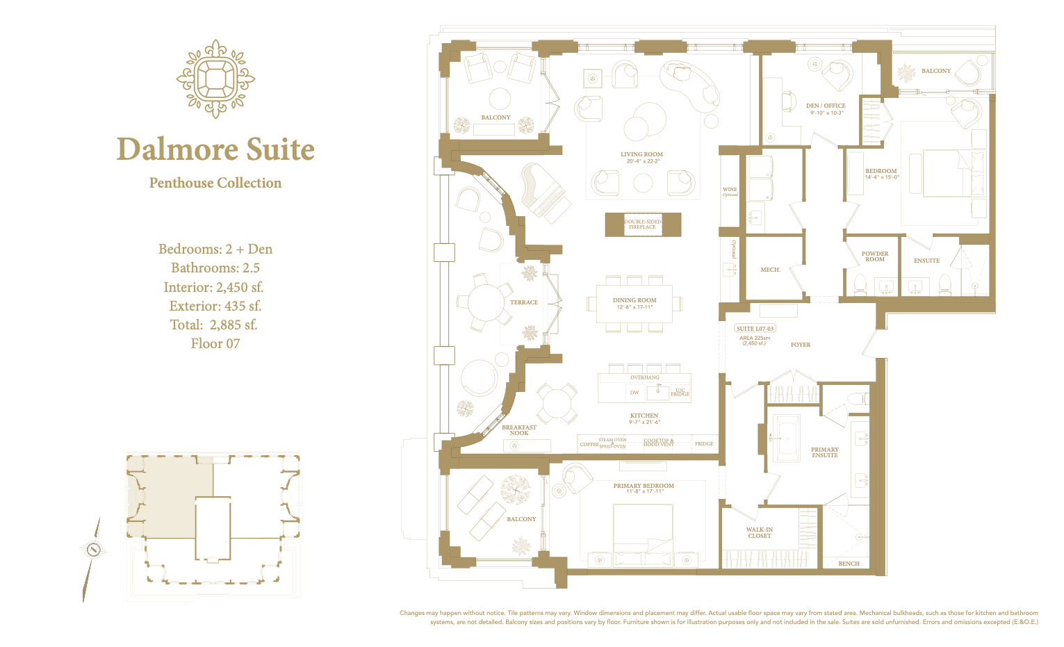 Dalmore Suite floor plans