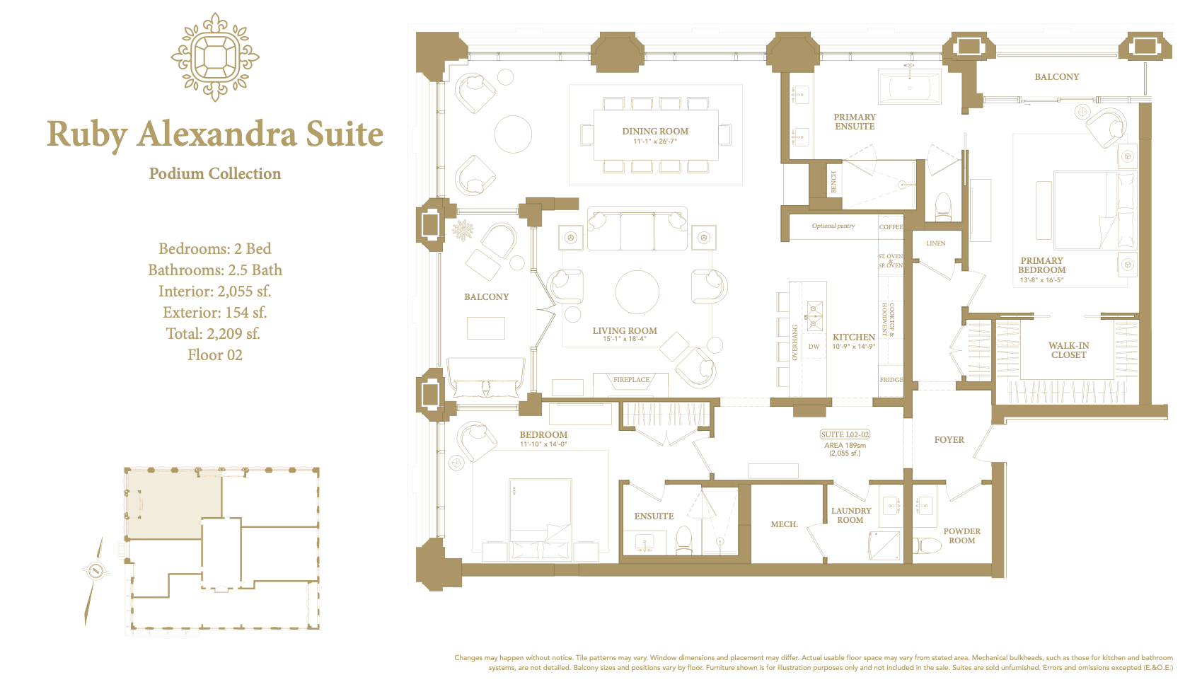 Ruby Alexandra Suite floor plan 