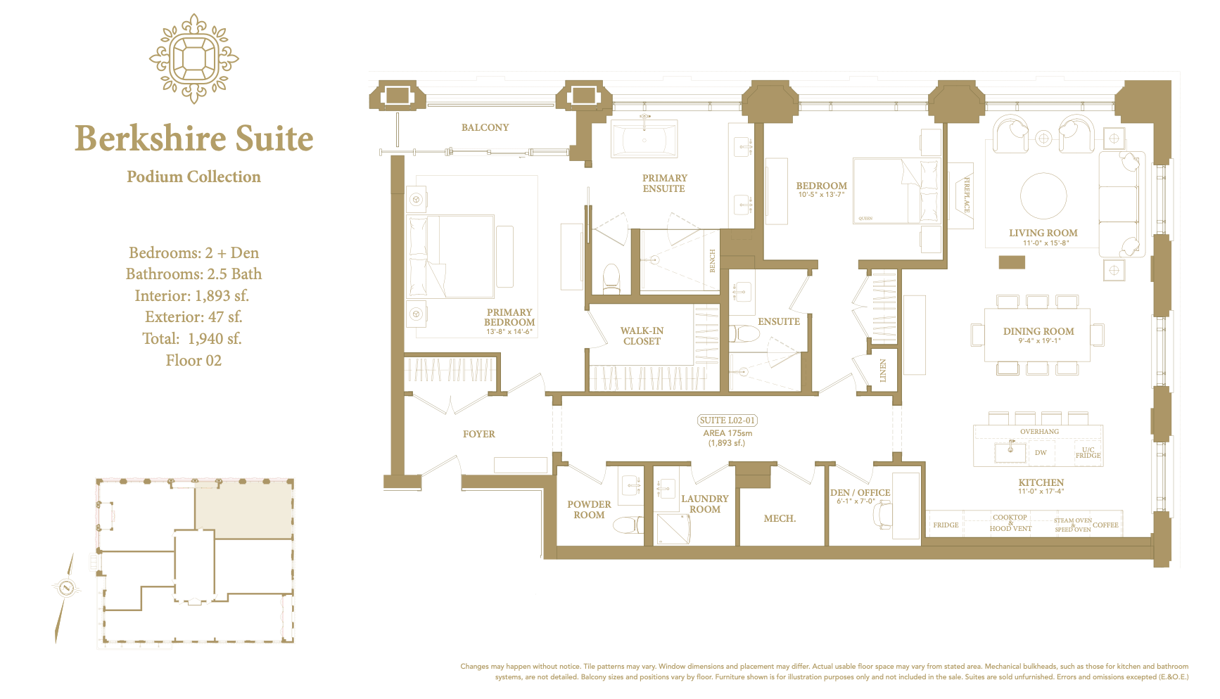 Berkshire Suite floor plan 